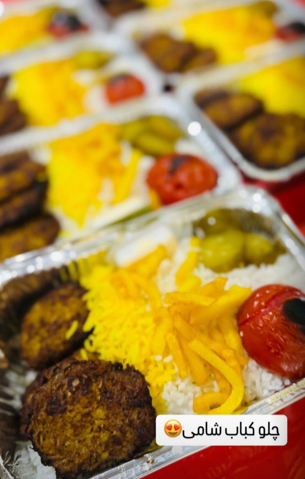 چلو کباب شامی 