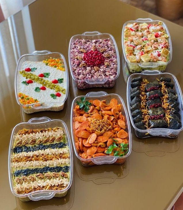 سالاد الویه بندری دلمه سالاد اندونزی کشک بادمجان