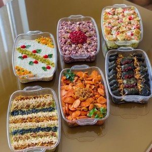 سالاد الویه بندری دلمه سالاد اندونزی کشک بادمجان