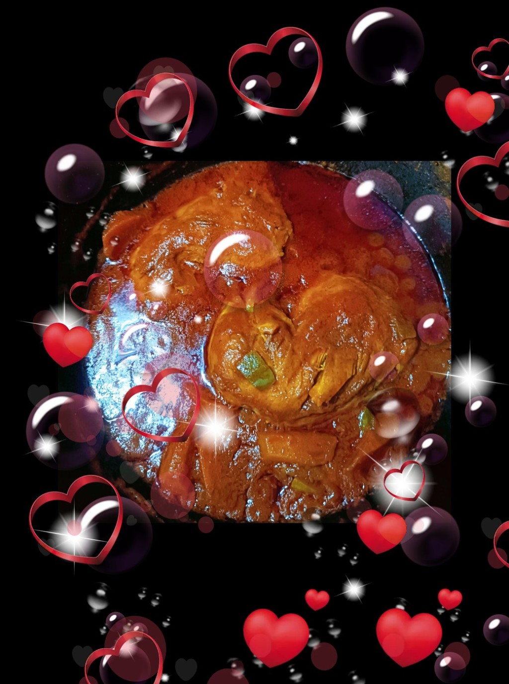 زرشک پلو بدون پلو زعفرانی با ران مرغ با سیب زمینی زعفرانی وسس مخصوص مجلسی خاص  - تصویر 1