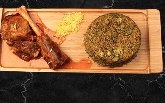 با قالی پلو با ماهیچه