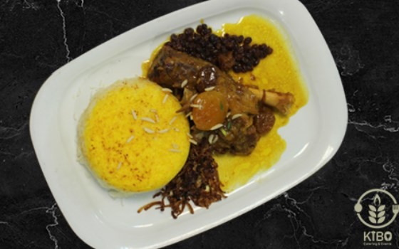 پلو اردبیلی با گوشت بره