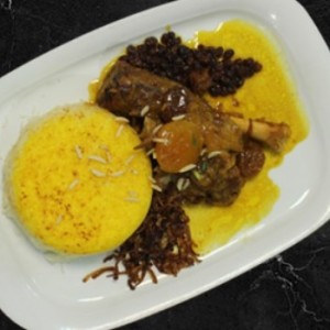 پلو اردبیلی با گوشت بره