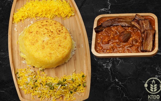 چلو خورش قیمه بادمجان