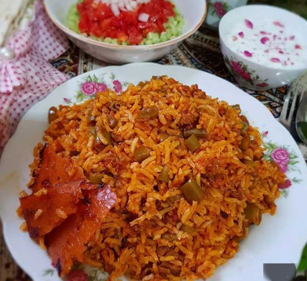 لوبیا پلو با گوشت چرخ کرده مجلسی اقتصادی  - تصویر 1