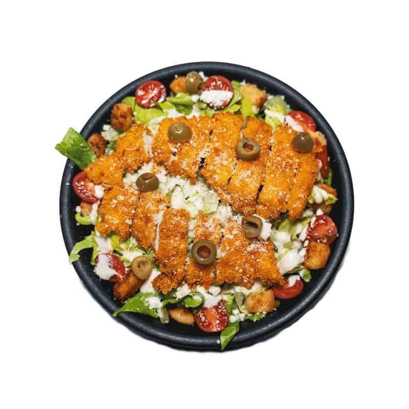 سالاد سزار به همراه سوخاری