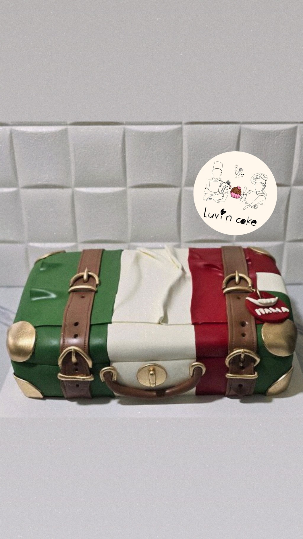 کیک چمدون فوندانت  - تصویر 5