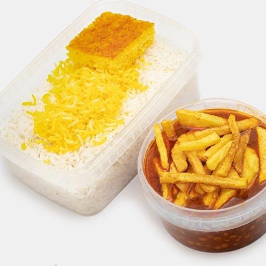 چلو خورشت قیمه سیب زمینی پرسنلی