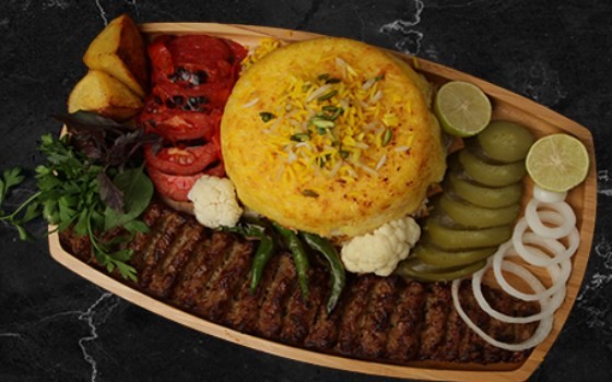 چلوکباب لقمه زعفرانی