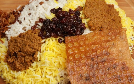 عدس پلو با گوشت