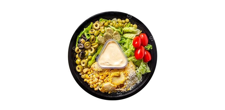 سالاد چیکن و مخلوط سبزیجات