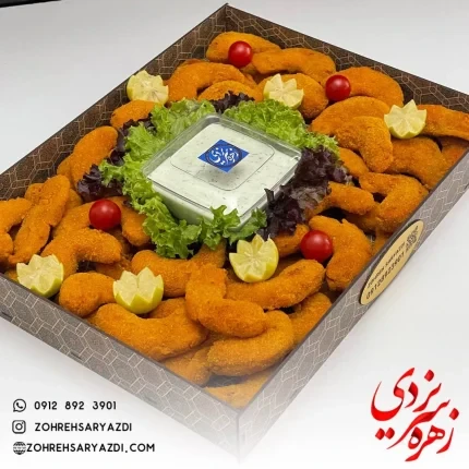 سینی میگو‌ سوخاری با سس مخصوص