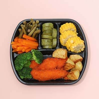 جعبه سبزیجات با فیله سوخاری