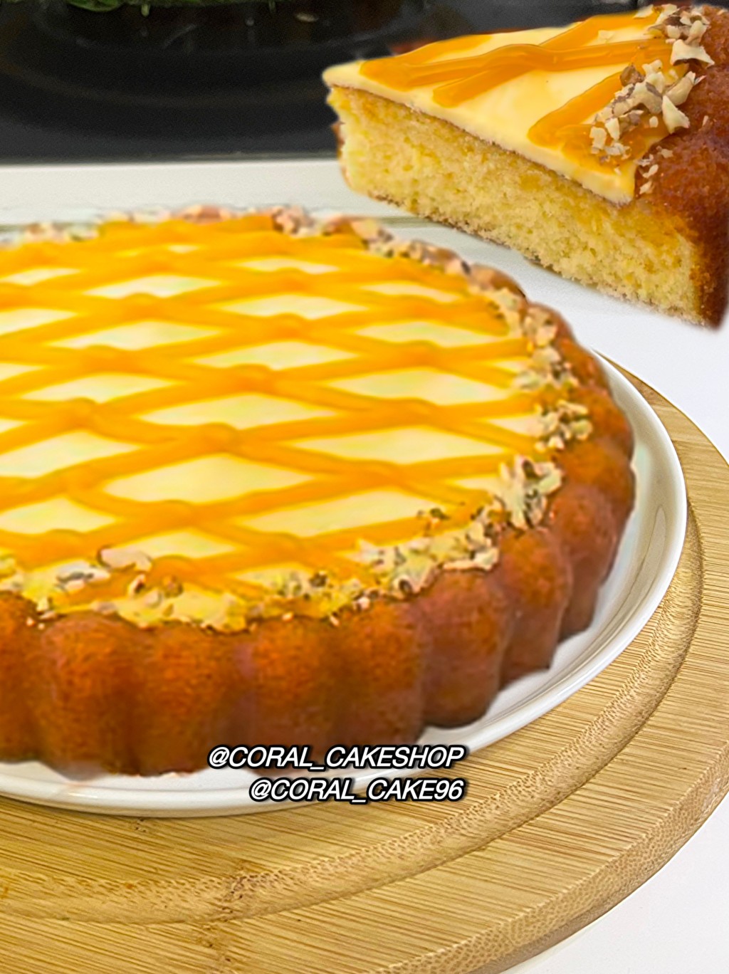 کیک خیس کاراملی کرمدار