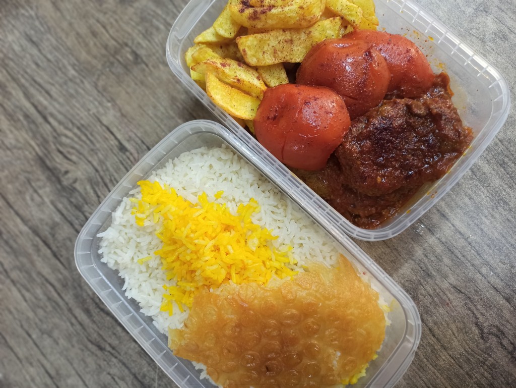 چلو کباب تابه ای