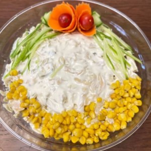 سالاد الویه با مرغ کیلویی