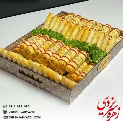 سینی مخلوط اسپرینگ رول و سمبوسه