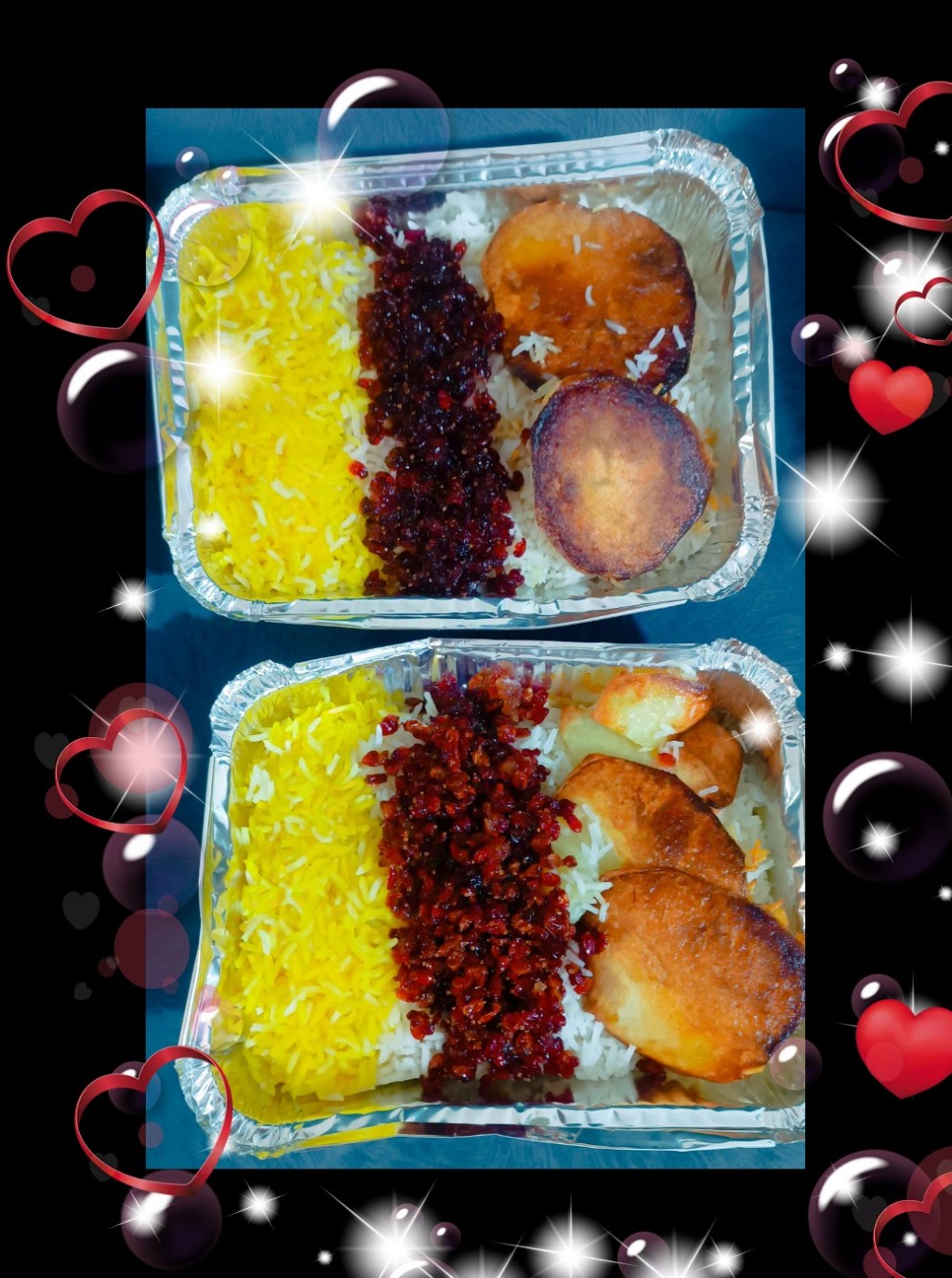 زرشک پلو با سینه مرغ زعفرانی مجلسی اقتصادی  - تصویر 1