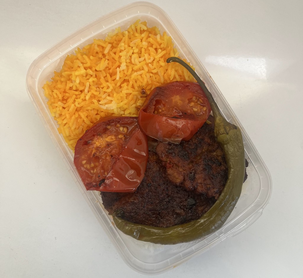 چلو کباب تابه ای و دورچین