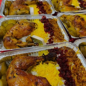 زرشک پلو با مرغ مجلسی