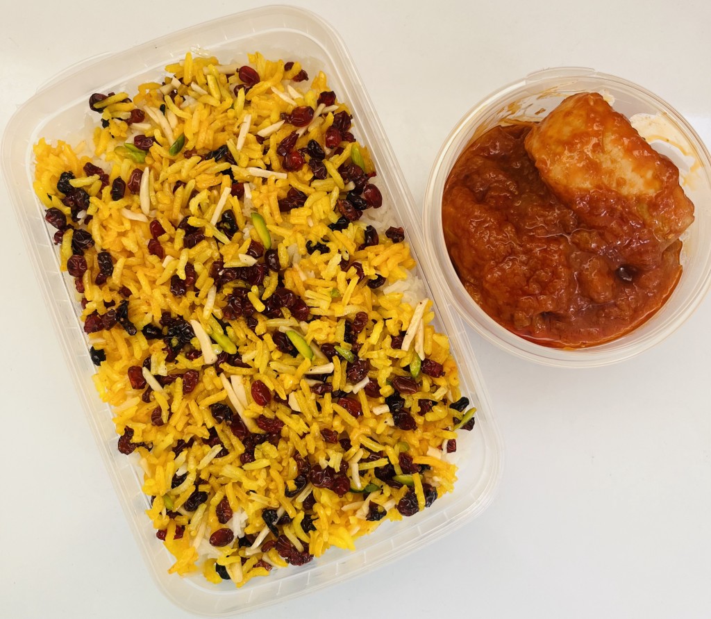 زرشک پلو با مرغ