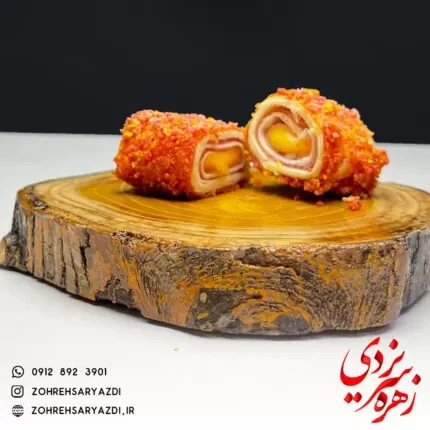 فینگر فود رول سوخاری ژامبون با خمیر یوفکا - تصویر 1