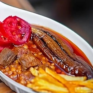 خورشت قیمه بادمجان نیم کیلویی با گوشت گوسفندی مجلسی خاص  - تصویر 1