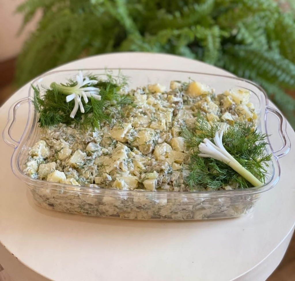 سالاد سیب زمینی و شوید