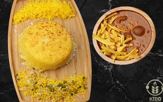 چلو خورشت قیمه سیب زمینی