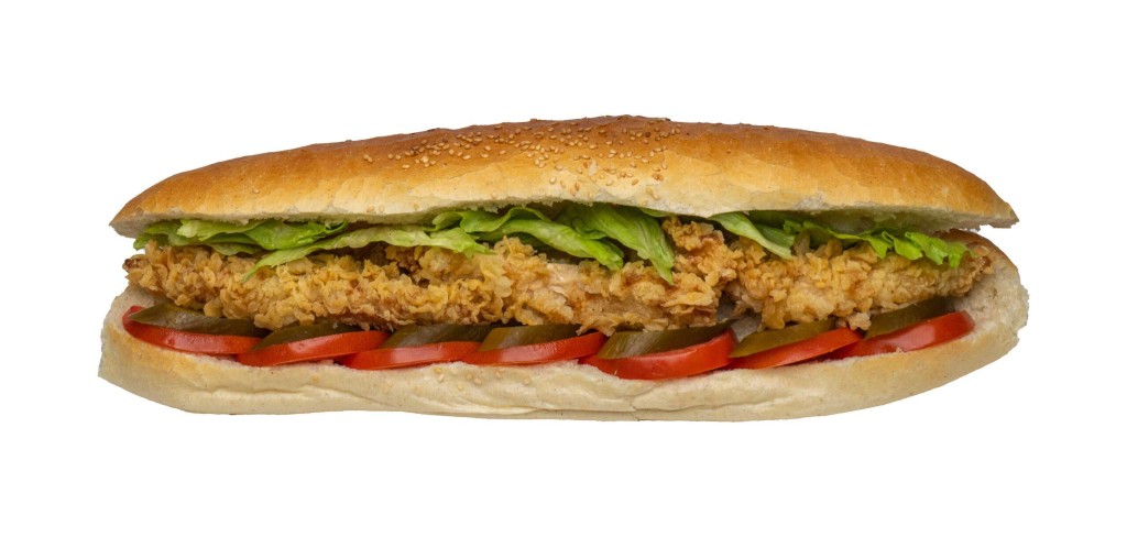 ساندویچ فیله سوخاری با سس مخصوص