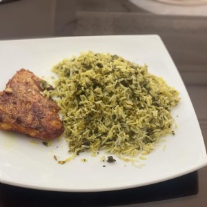 سبزی پلو با ماهی شوریده جنوب