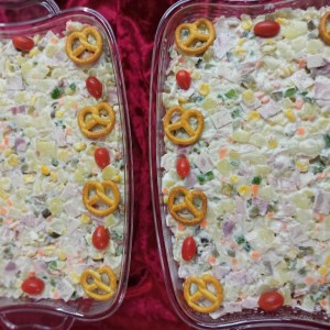 سالاد اندونزی سیبزمینی و ژامبون