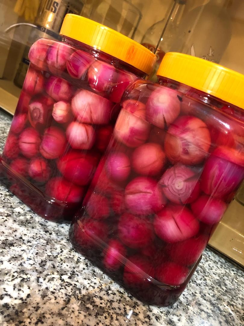 ترشی پیاز با سرکه محلی